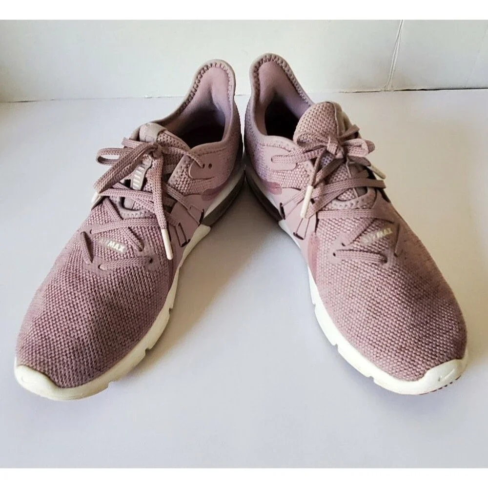 Nike Air Max Sequent 3 Women's Running Shoes SZ 8.5 Rose Pink White 908993-602